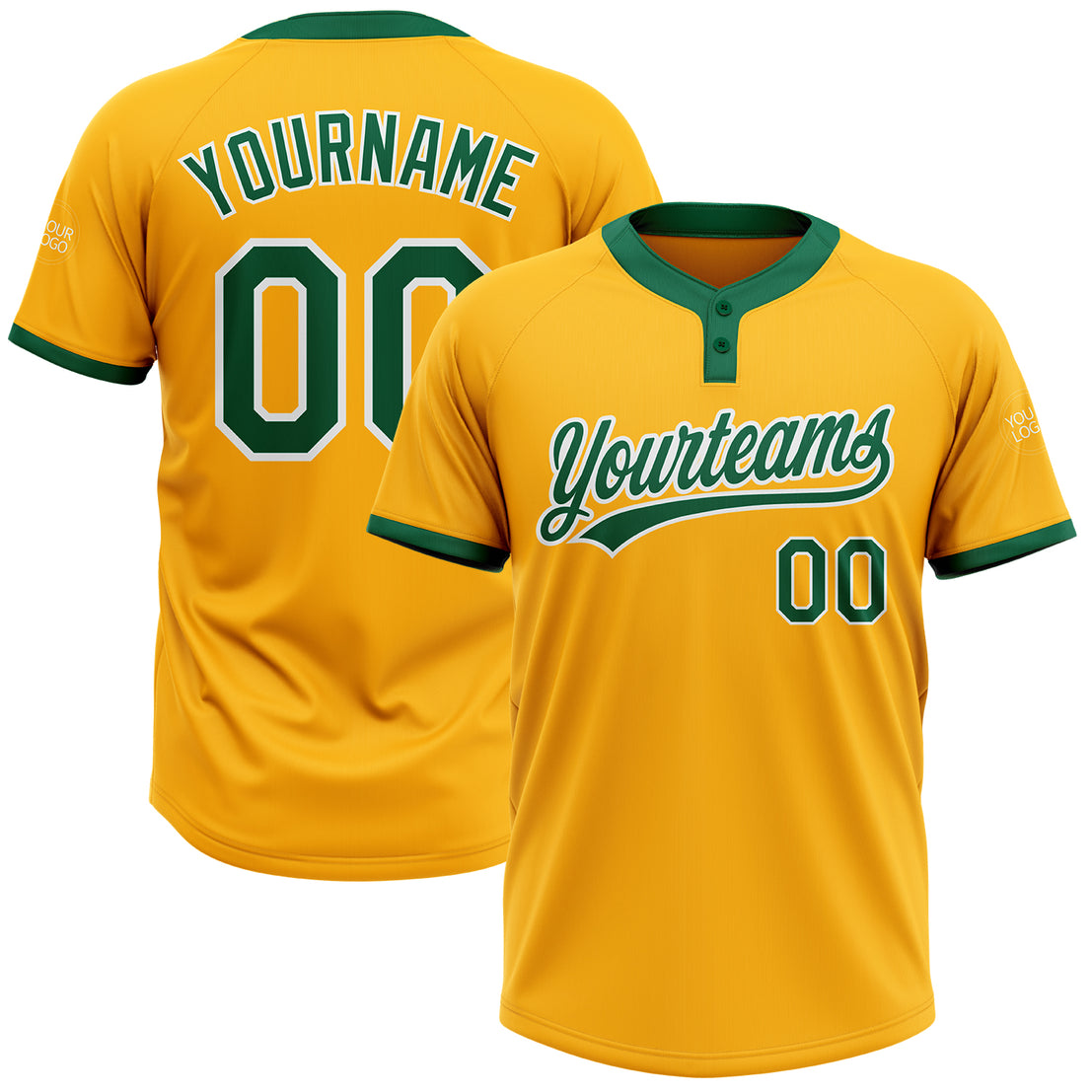 Custom Kelly Green Softball Jerseys