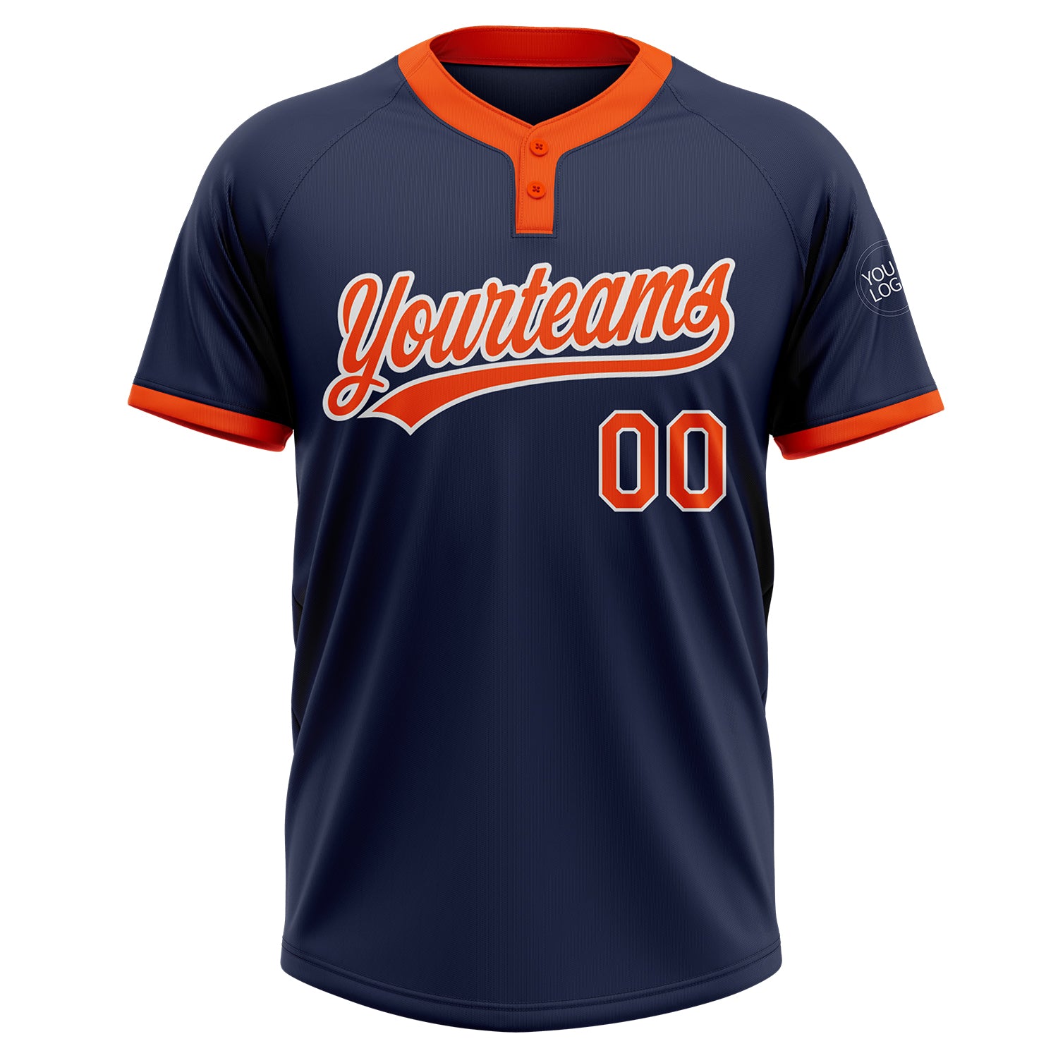 Custom Gray Royal-Orange Two-Button Unisex Softball Jersey Discount