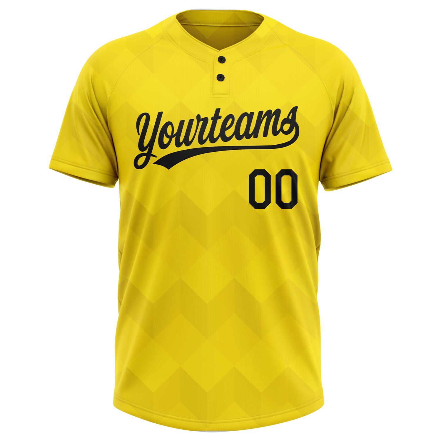 Custom Black Black-Gold Two-Button Unisex Softball Jersey Women's Size:L