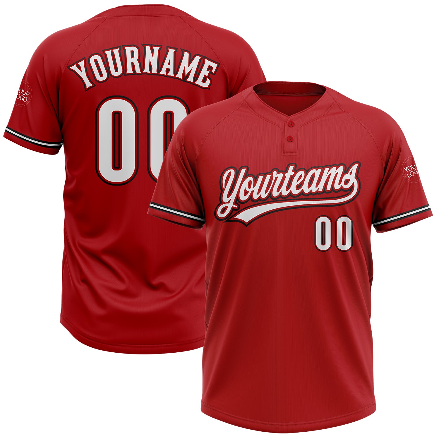 Red and black softball hot sale uniforms