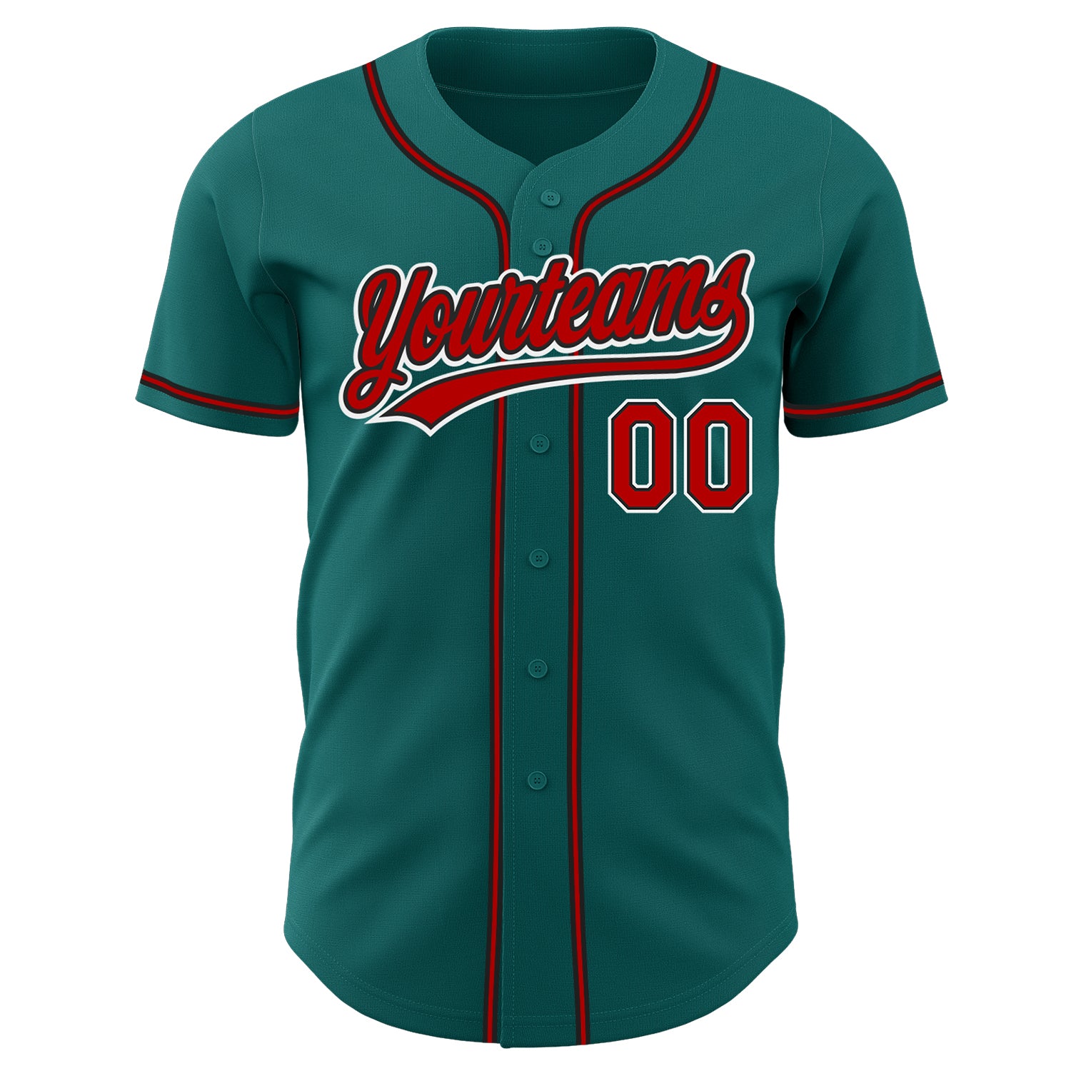 Custom Neon Green Black-Red Authentic Baseball Jersey Discount