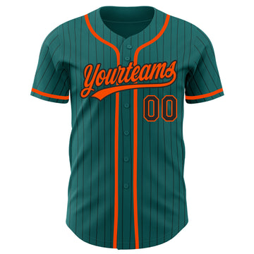 Cheap Custom Texas Orange Teal-White Authentic Baseball Jersey