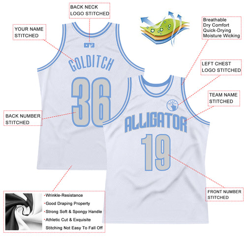 Sale Build White Basketball Light Blue Rib-Knit Jersey Red –  CustomJerseysPro