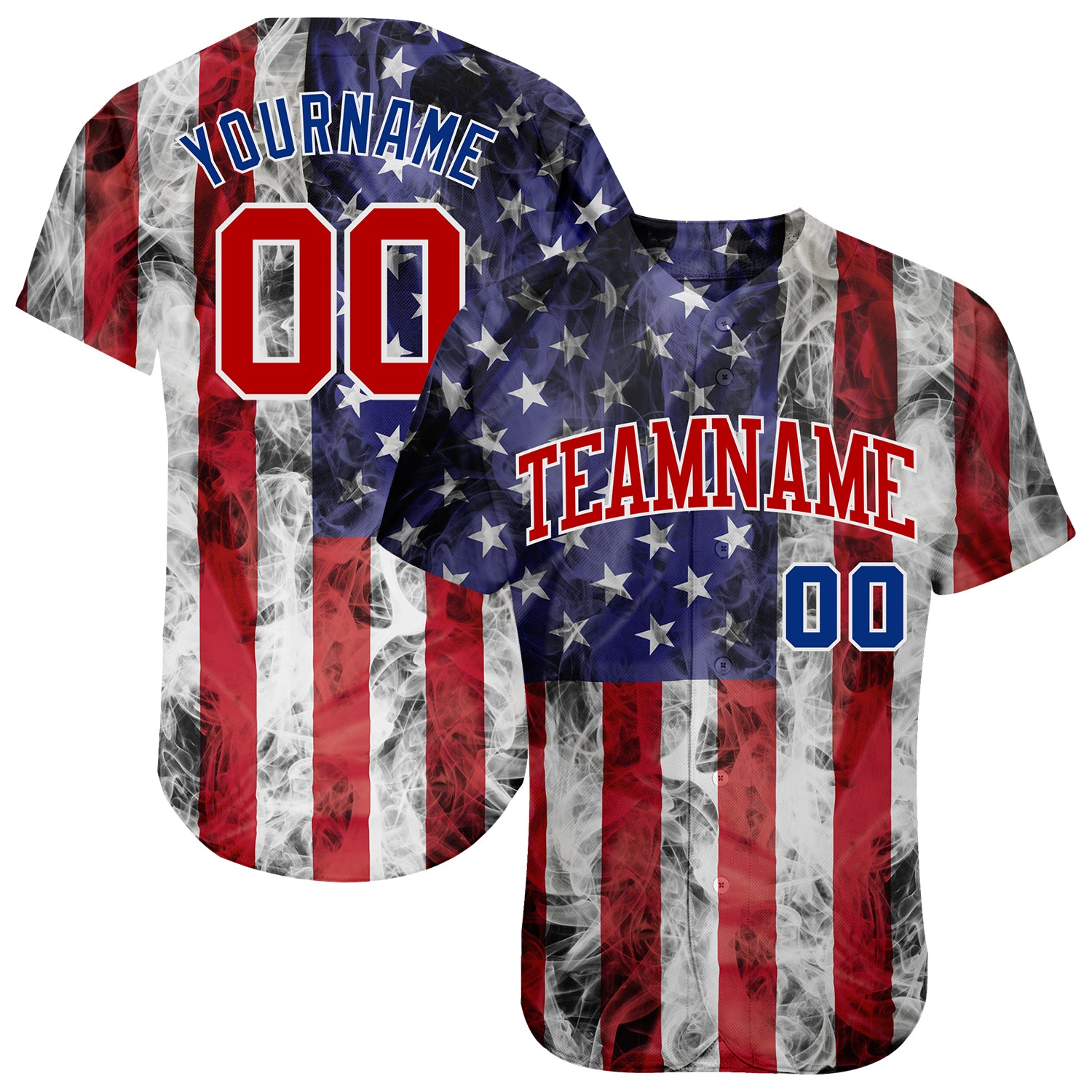  Red America 3D Baseball Jersey, Custom USA America 3D Pattern  Design Statue of Liberty Authentic Baseball Jersey