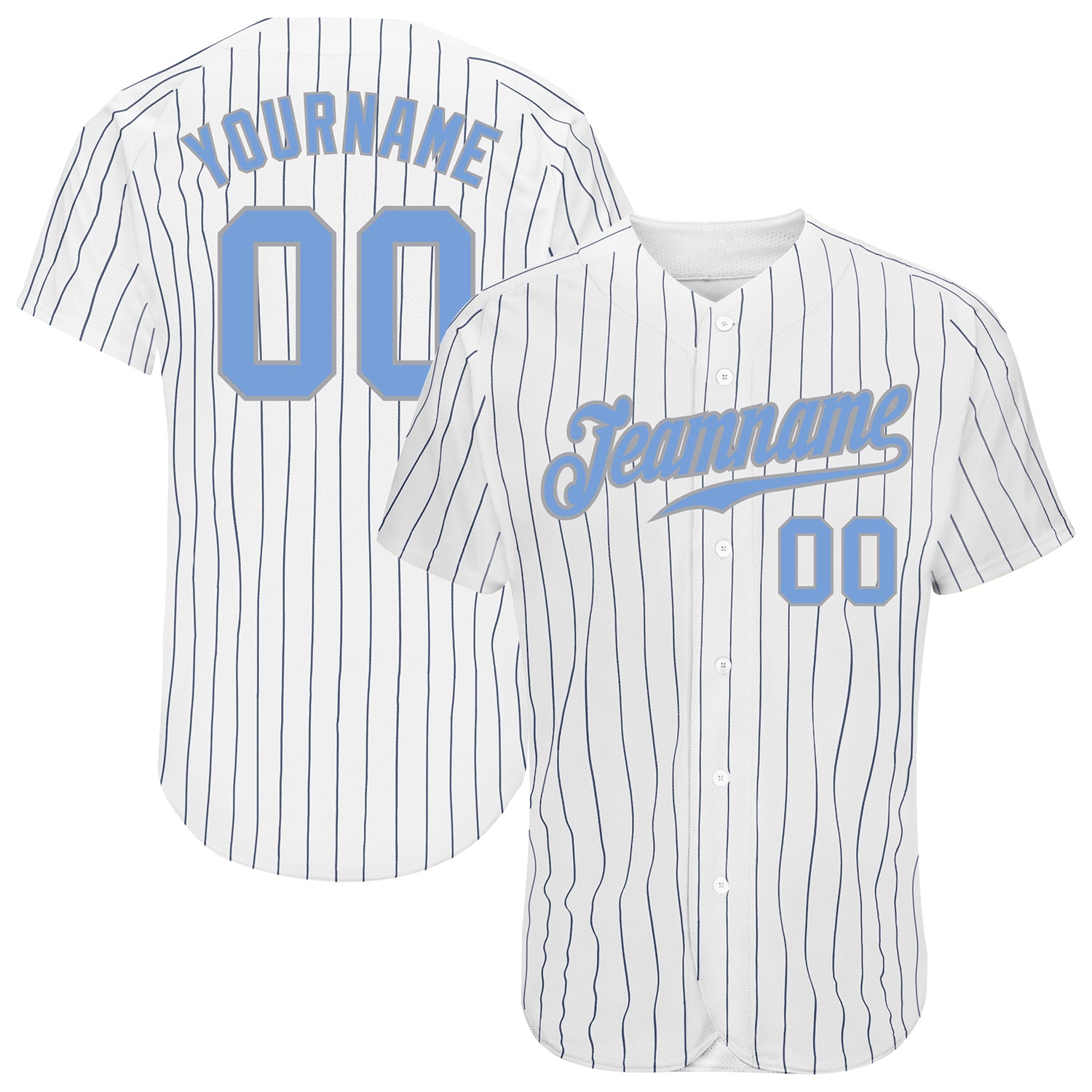 Yankees Official 2021 MLB Jersey in White/Navy Pinstripe