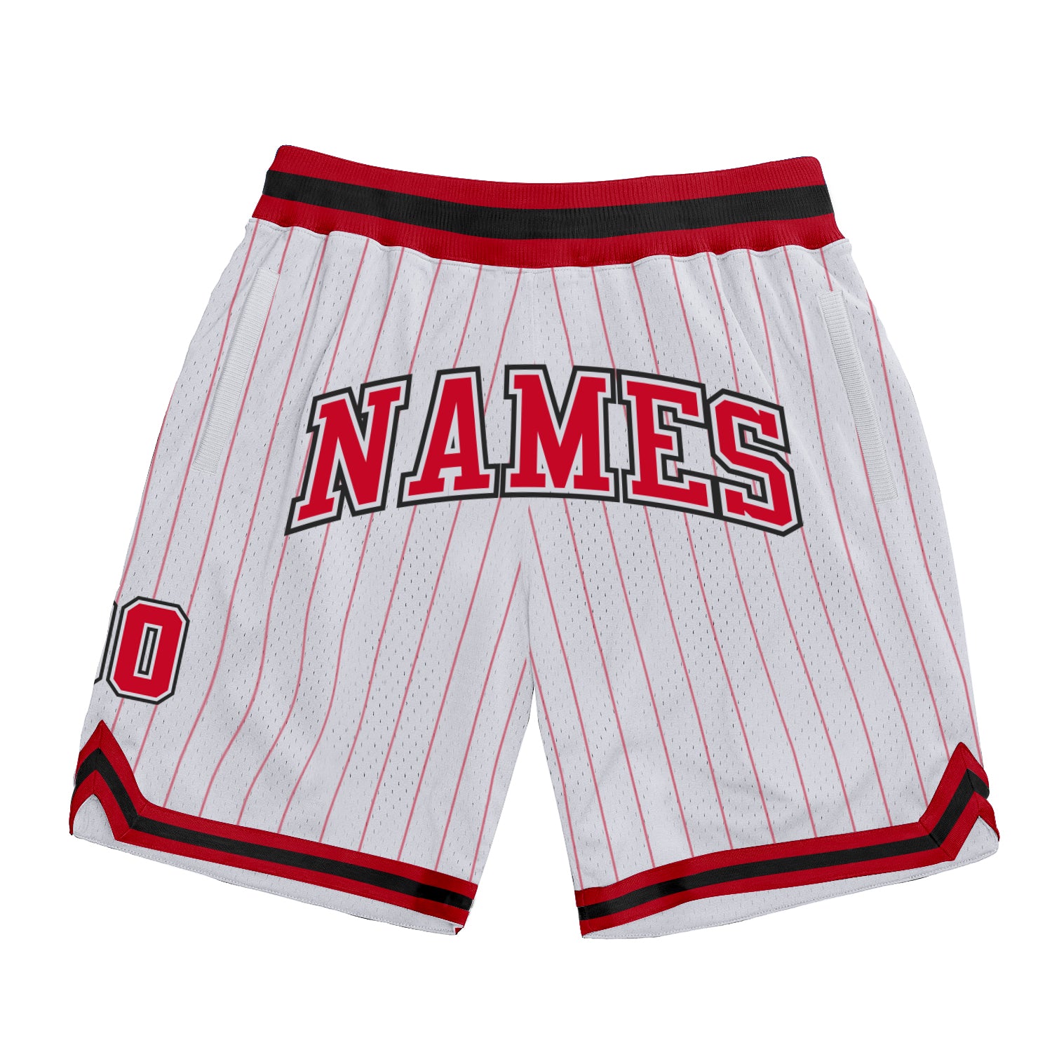 Bulls Red Pinstripe Shorts