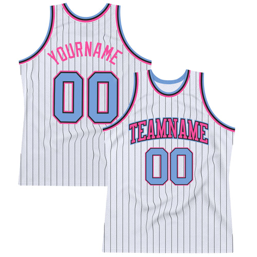 Custom Team Black Pink-Light Blue Basketball Jersey – Tonton Online Store