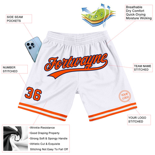 Sale Build White Basketball Orange Shorts Navy – CustomJerseysPro