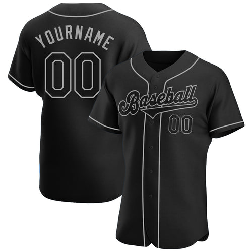 Custom Aqua Black-Gray Authentic Baseball Jersey Men's Size:L