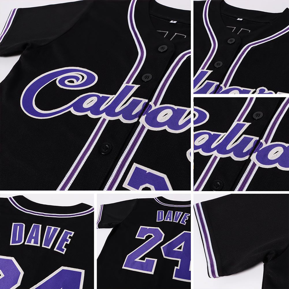 Custom Baseball Jersey Aqua Purple-White Authentic Men's Size:XL