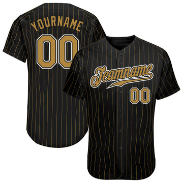 Custom Black Pinstripe Baseball Jerseys, Baseball Uniforms For Your Team