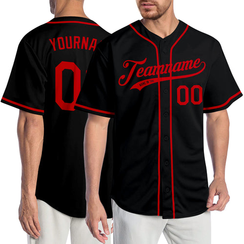 Sale Build Red Baseball Authentic White Jersey Black – CustomJerseysPro