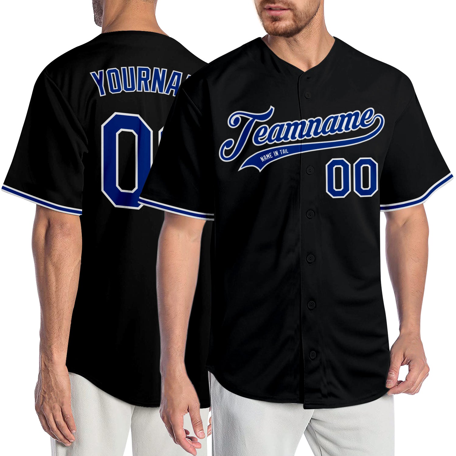 Custom White Royal Authentic Baseball Jersey Discount