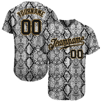 Design Team Baseball Black Old Gold Authentic Black Jersey On Sale