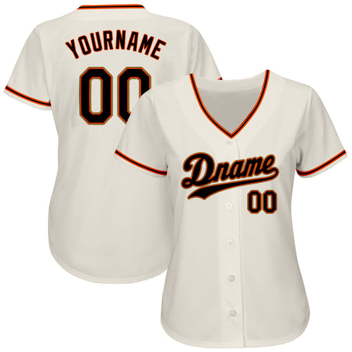 Cheap Custom Cream Black-Orange Authentic Baseball Jersey Free Shipping –  CustomJerseysPro