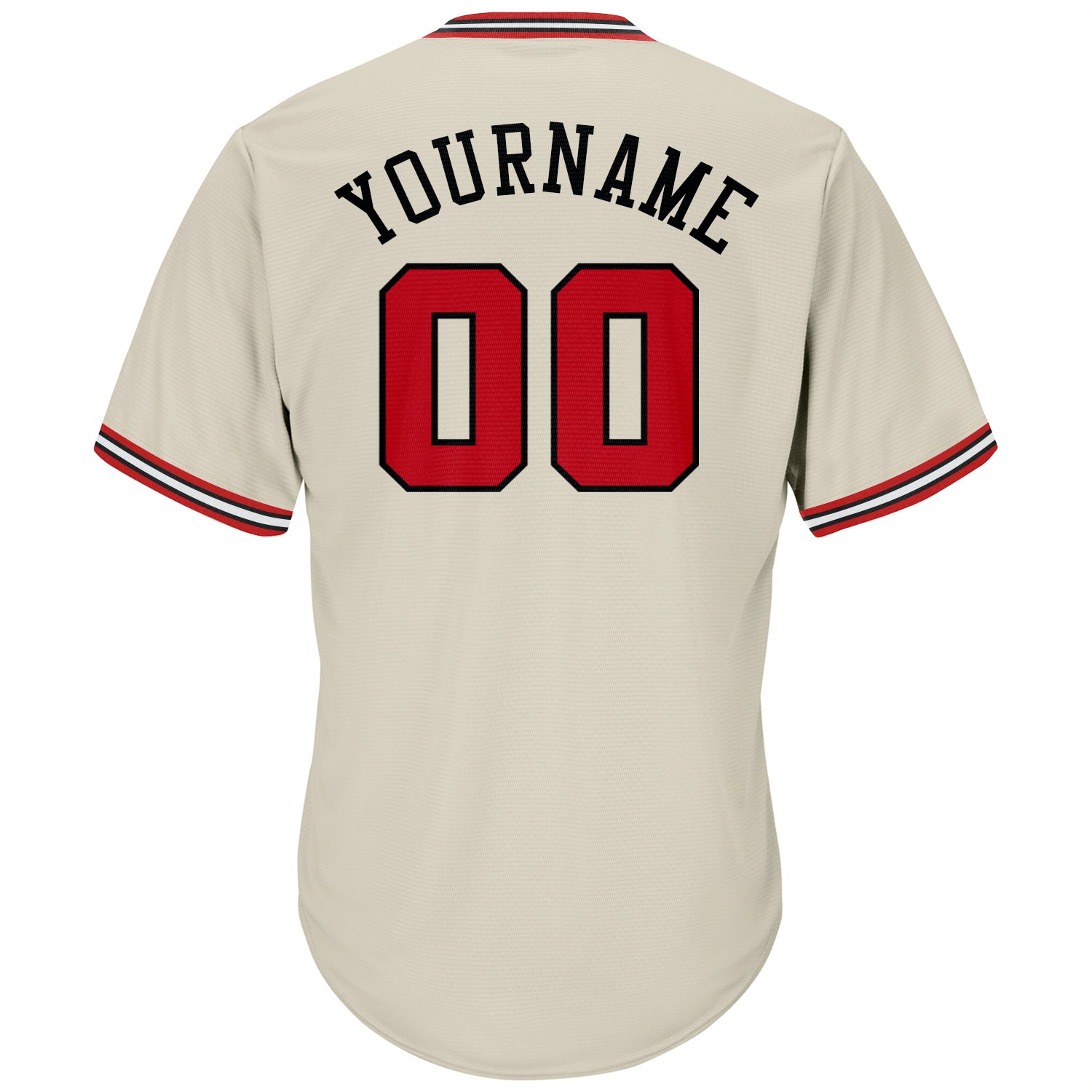 Custom Cream Black-Red Authentic Drift Fashion Baseball Jersey