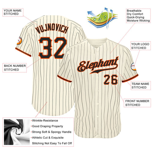 Cheap Custom Cream Orange Authentic Baseball Jersey Free Shipping –  CustomJerseysPro