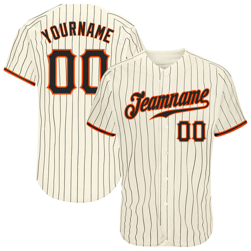 Cheap Custom Cream Black-Orange Authentic Baseball Jersey Free Shipping –  CustomJerseysPro