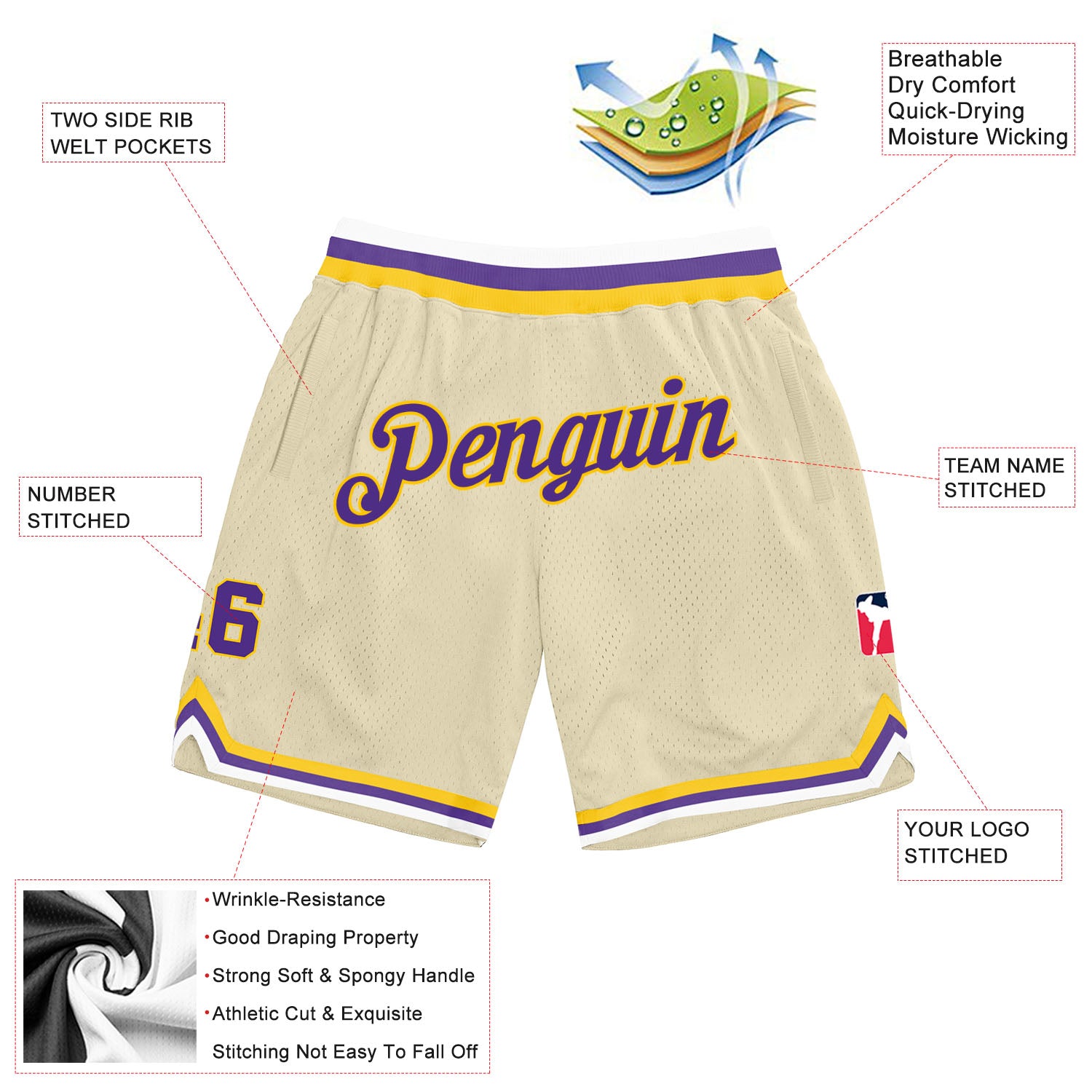 Cheap Custom Purple White-Old Gold Authentic Throwback Basketball