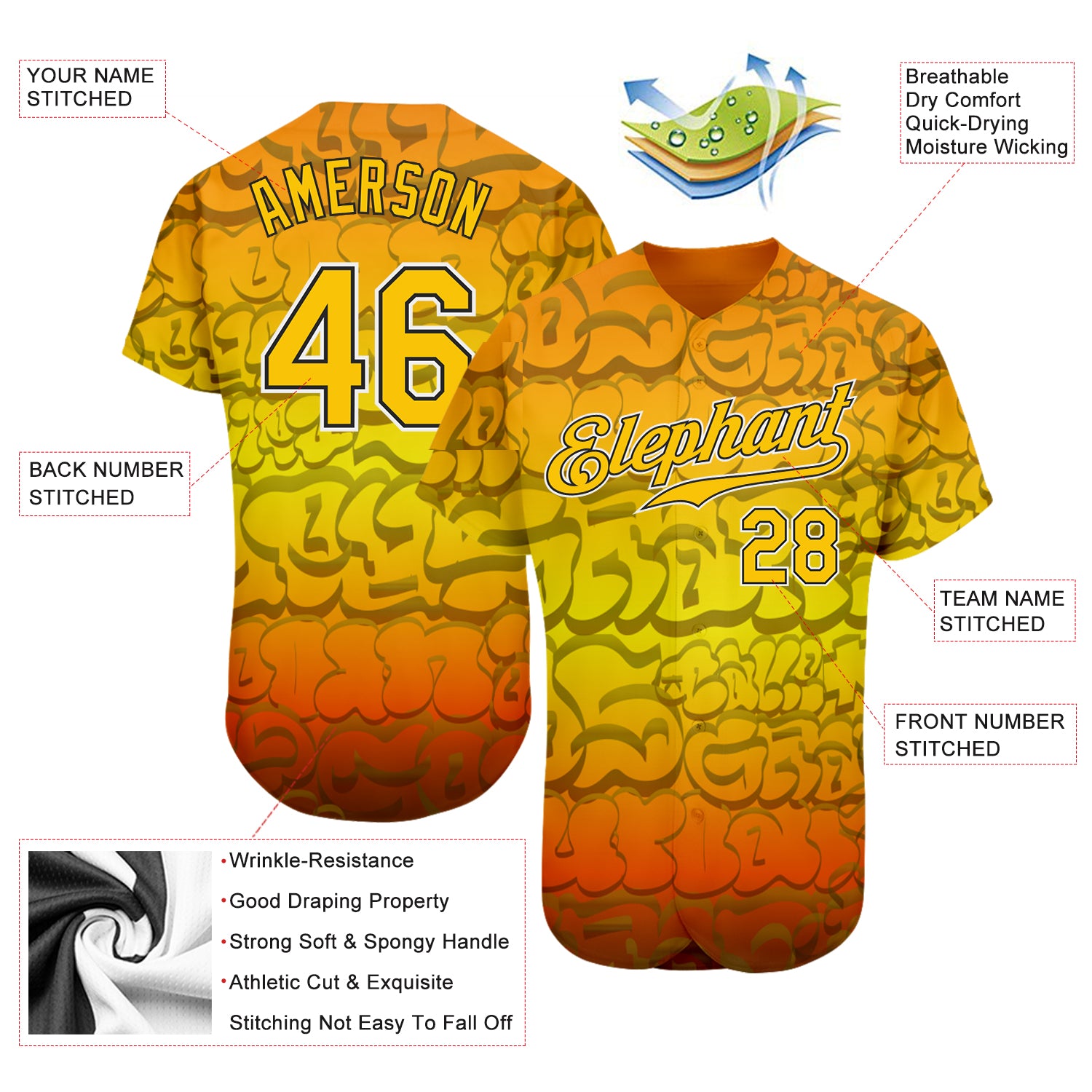 Cheap Custom Gold Gold-Black 3D Pattern Design Authentic Baseball