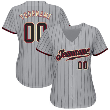 Custom Women's San Francisco Giants Road Jersey - Gray Authentic