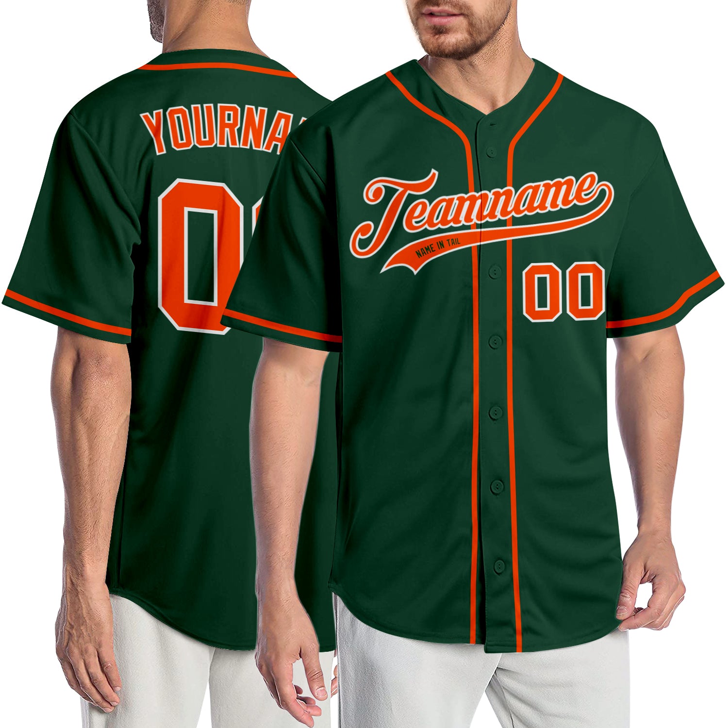  Orange Custom Baseball Jersey 2 Buttons White Trim Design  Online Men Youth : Sports & Outdoors