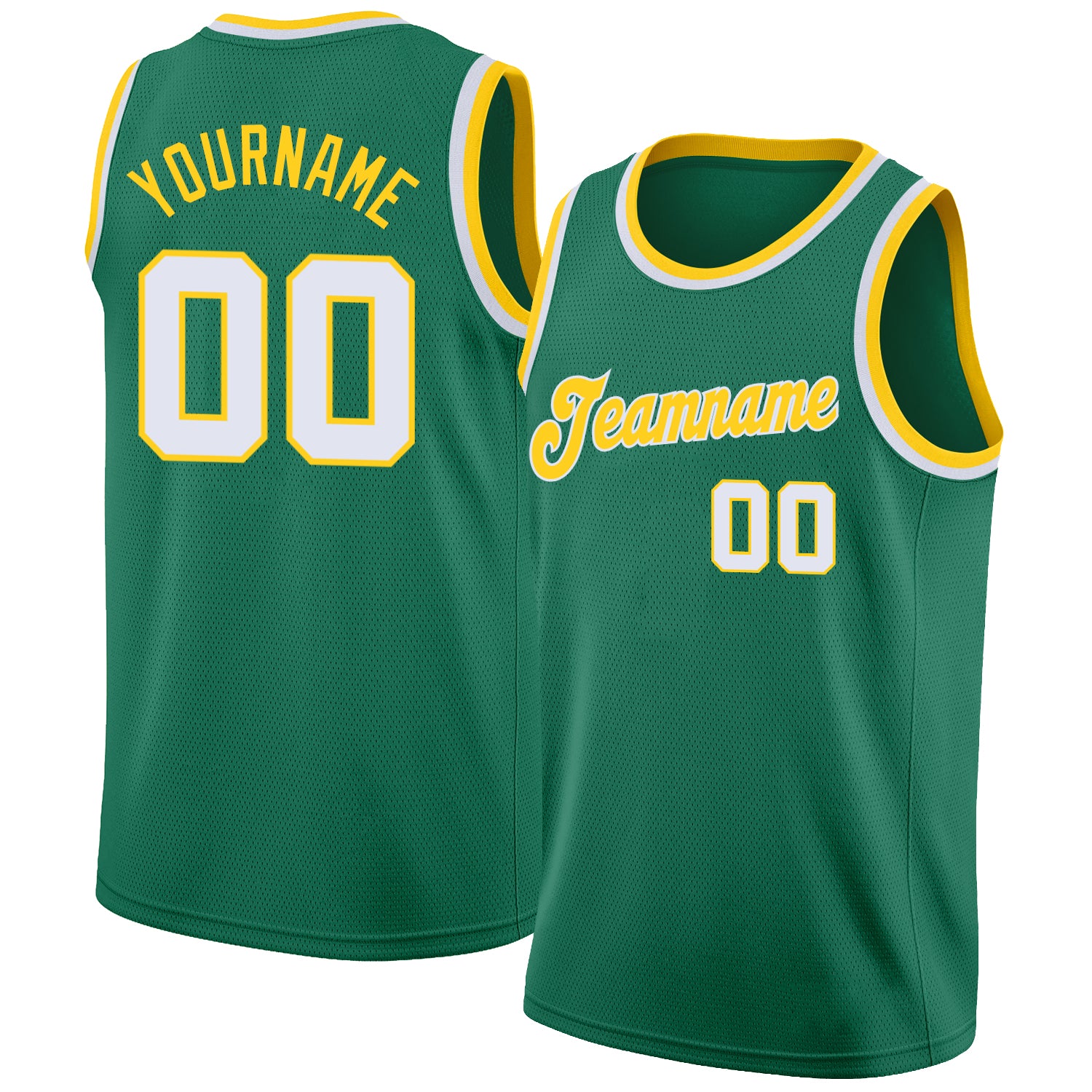 Sale Build Old Gold Basketball Authentic White Throwback Jersey Kelly Green  – CustomJerseysPro