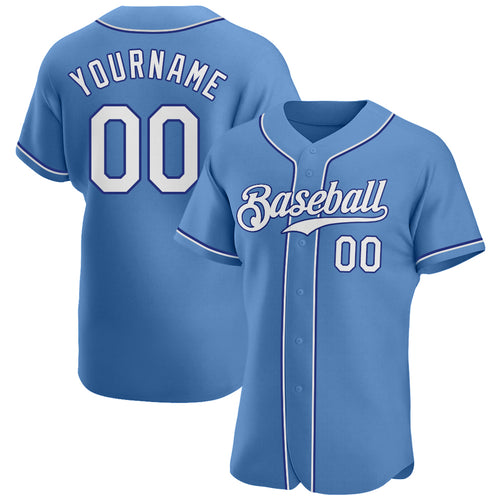 Custom Royal White-Light Blue Baseball Jersey Shirt for team 3D All Over  Printed Baseball Jersey