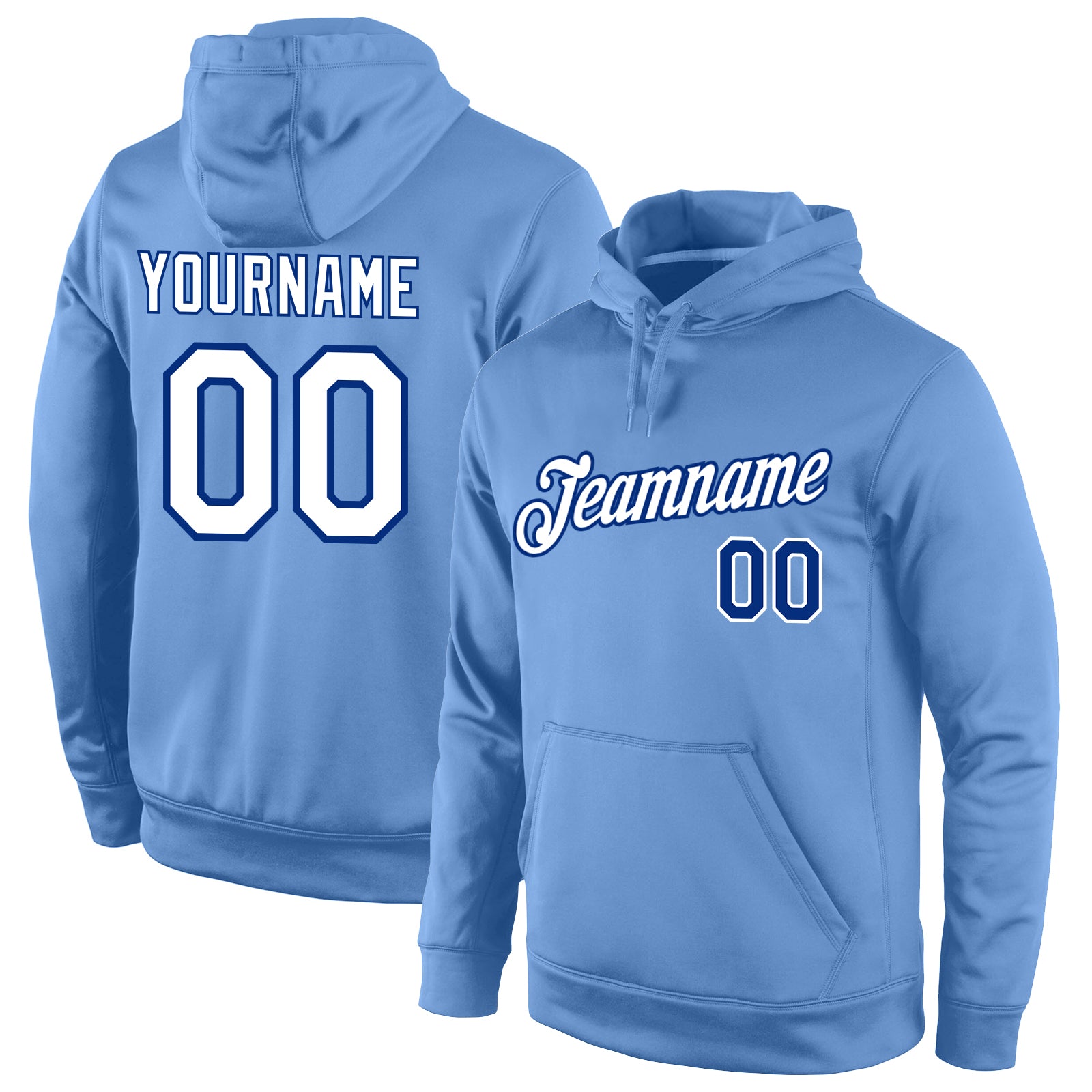 Royal blue and online white sweatshirt