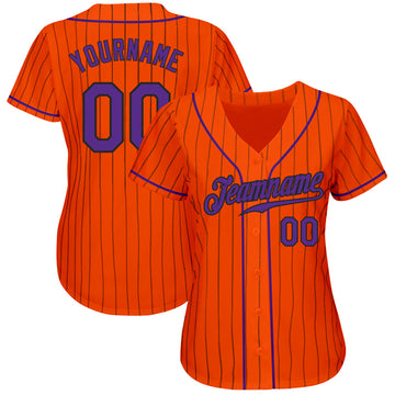 Custom Orange Baseball Jerseys Baseball Uniforms For Your Team Tagged Orange Pinstripe