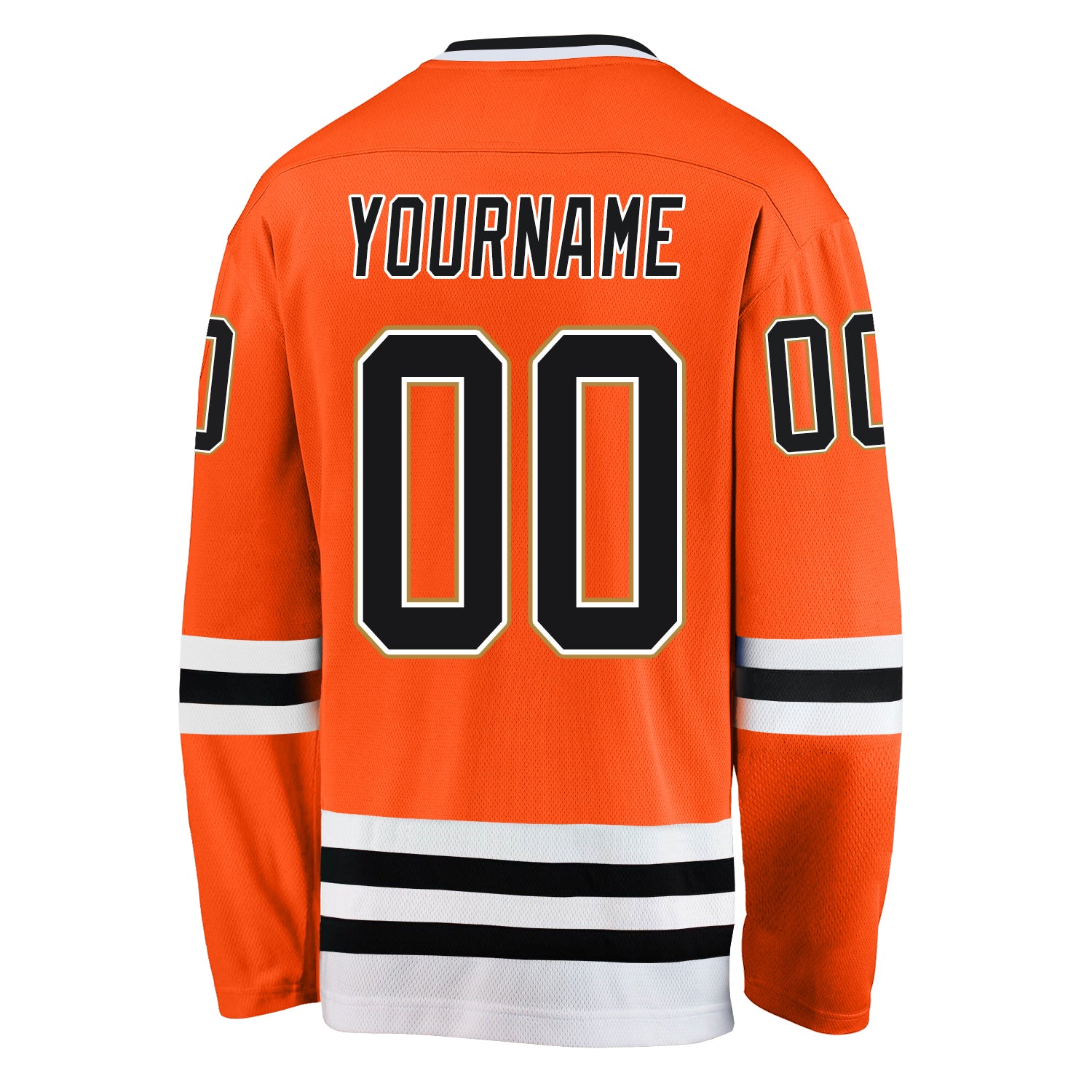World's Okayest Goalie Hockey Jersey Black/Orange/White