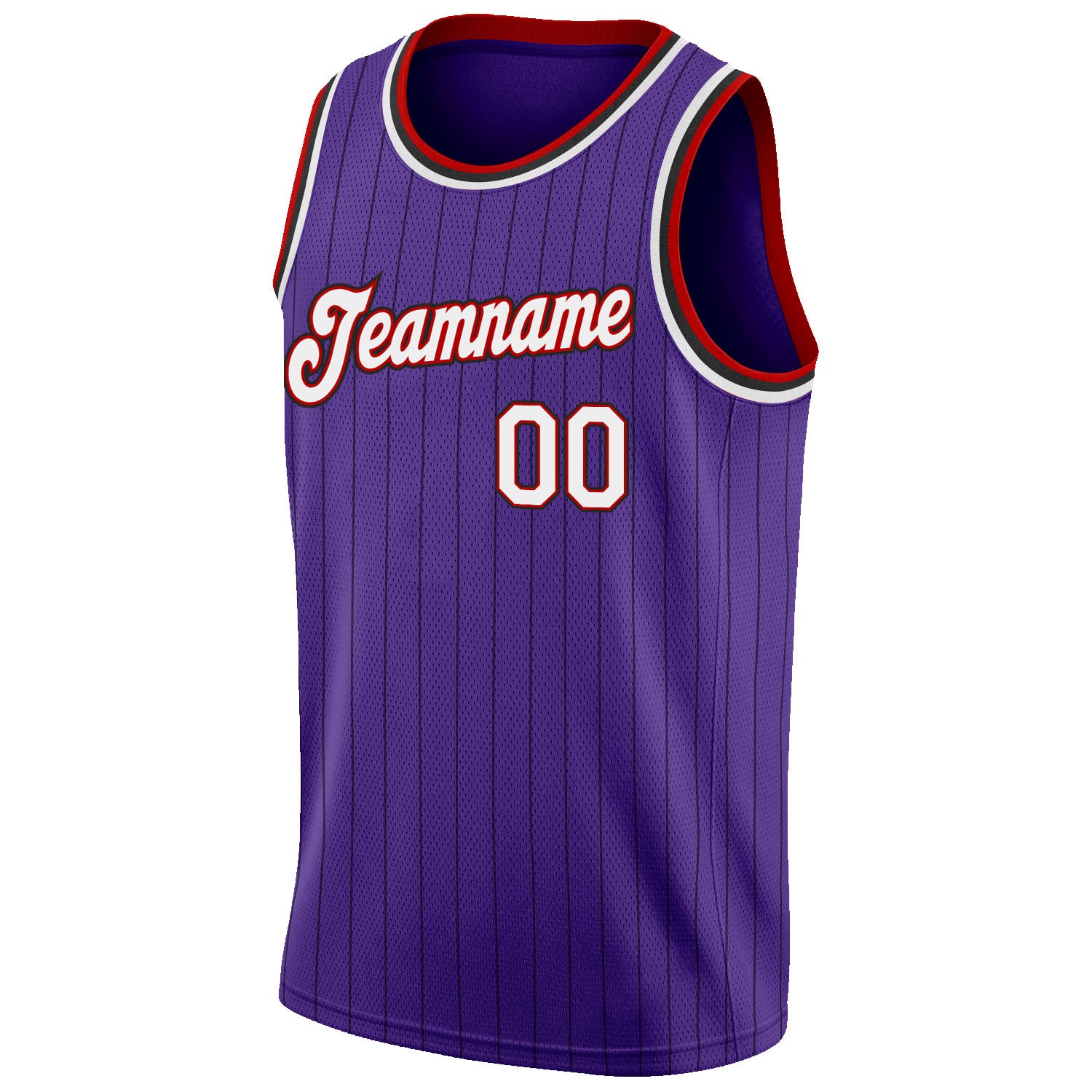 Custom Pinstripe Basketball Jersey Purple Black Black-Orange