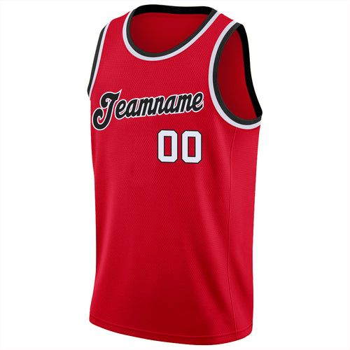 Sale Build White Basketball Olive Rib-Knit Jersey Red – CustomJerseysPro