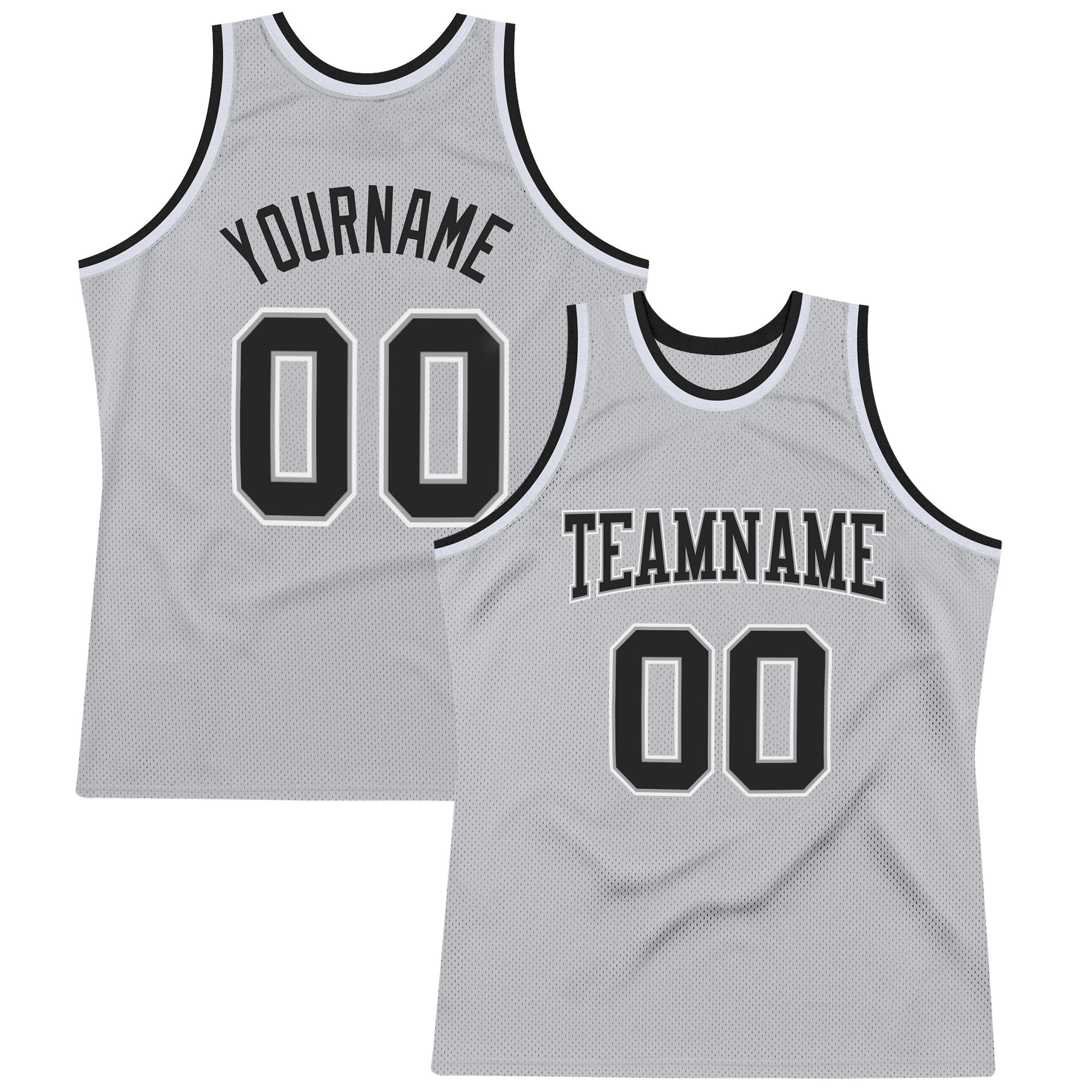 Custom Team Gold Basketball Black Rib-Knit Jersey Black