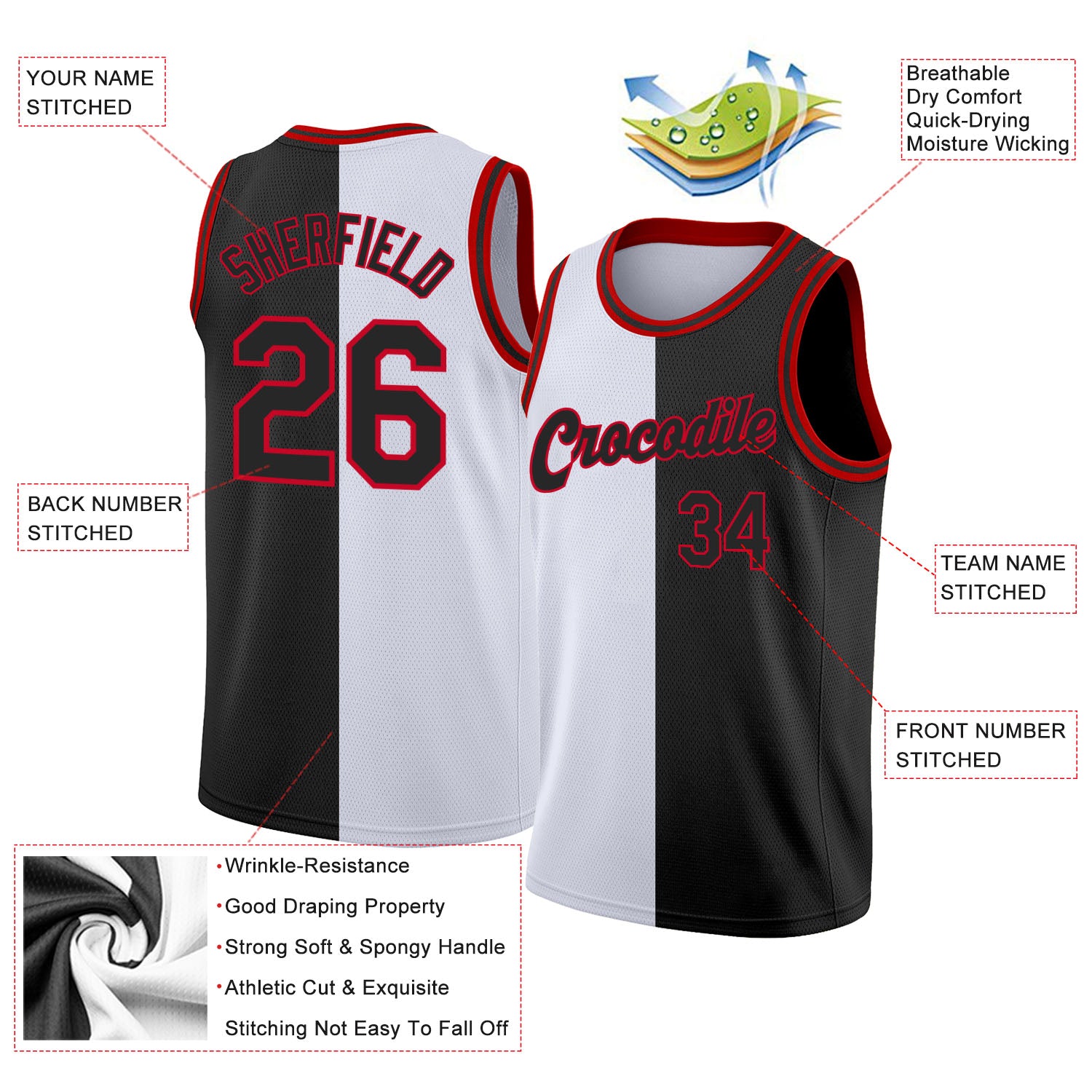 Cheap Custom White Red-Black Authentic Throwback Split Fashion Basketball  Shorts Free Shipping – CustomJerseysPro