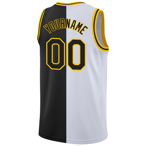 Cheap Custom Black White-Old Gold Authentic Throwback Basketball Jersey  Free Shipping – CustomJerseysPro