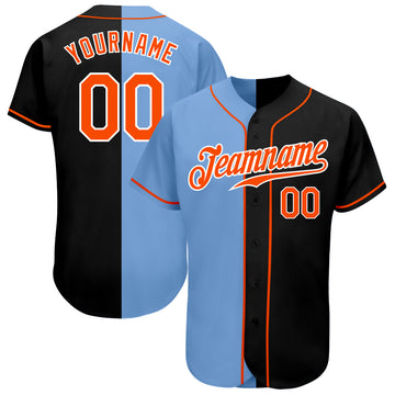 Custom Light Blue Baseball Jerseys, Baseball Uniforms For Your Team –  Tagged Font-Orange