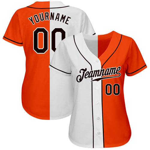 Sale Build White Baseball Authentic Brown Jersey Orange – CustomJerseysPro