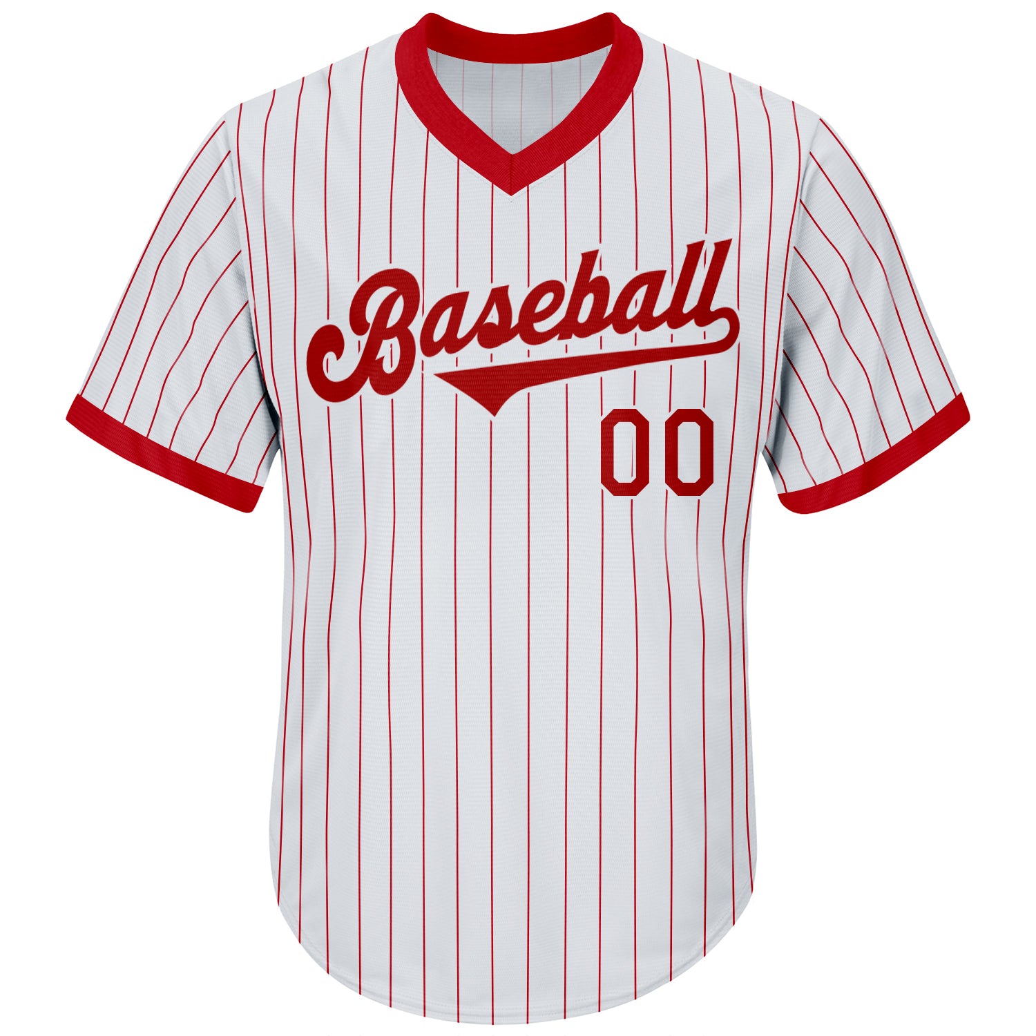 red and white baseball jersey