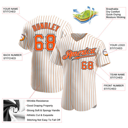 Custom Galaxy Pattern White Orange Custom Baseball Jerseys For Men & W