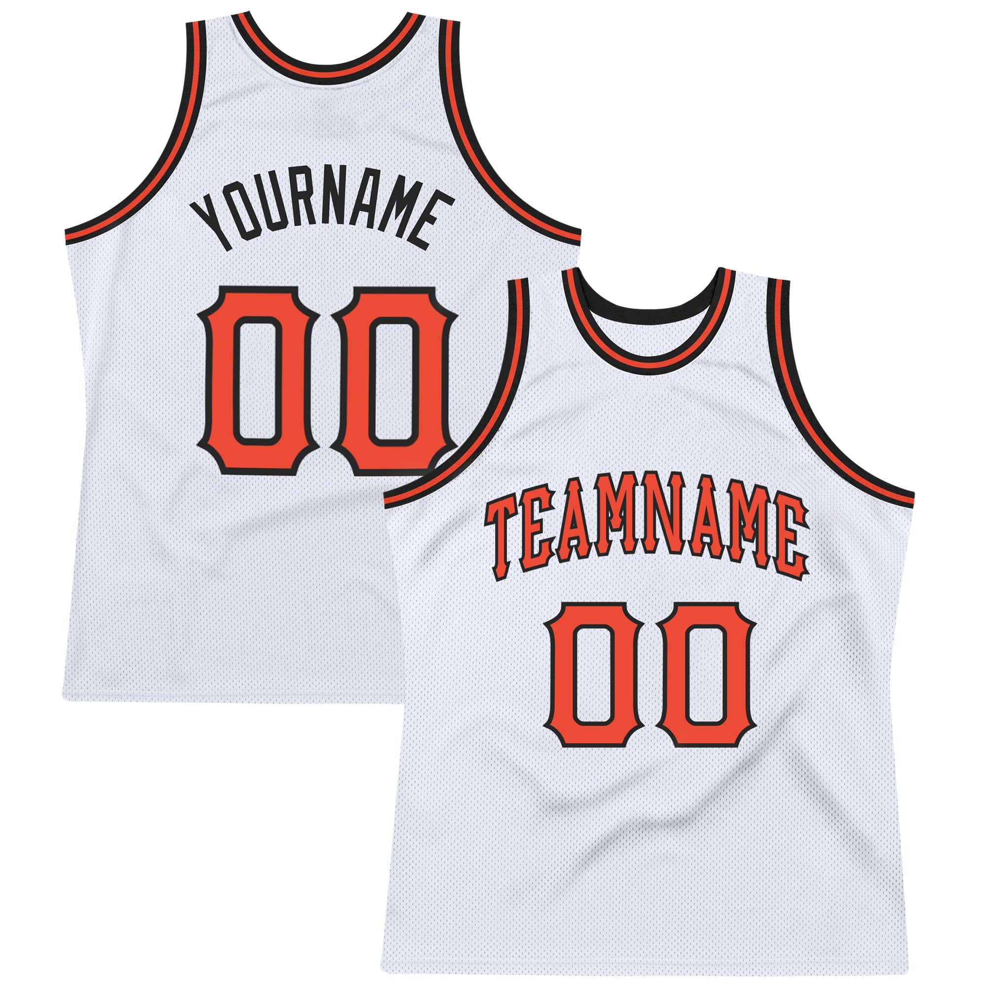 Custom Orange Black-White Bull Classic Sets Basketball Jersey