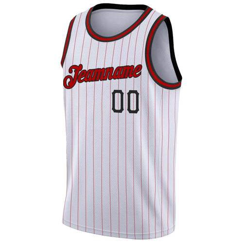 Cheap Custom Purple Black Pinstripe White-Red Authentic Basketball Jersey  Free Shipping – CustomJerseysPro