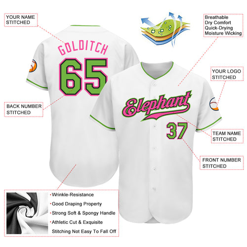 Custom Camo Neon Green-White Authentic Baseball Jersey Discount