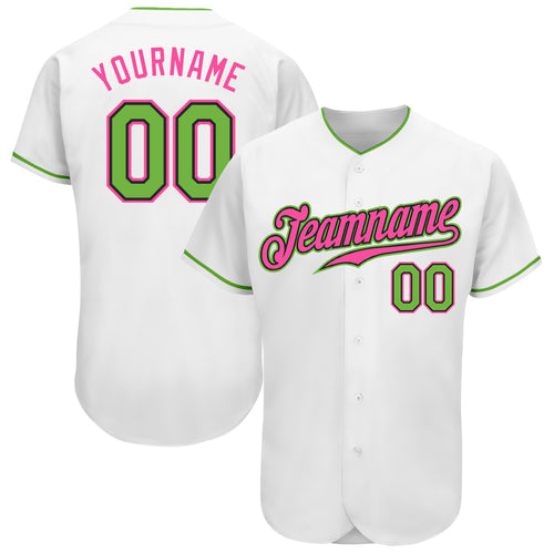 Custom Camo Neon Green-White Authentic Baseball Jersey Discount